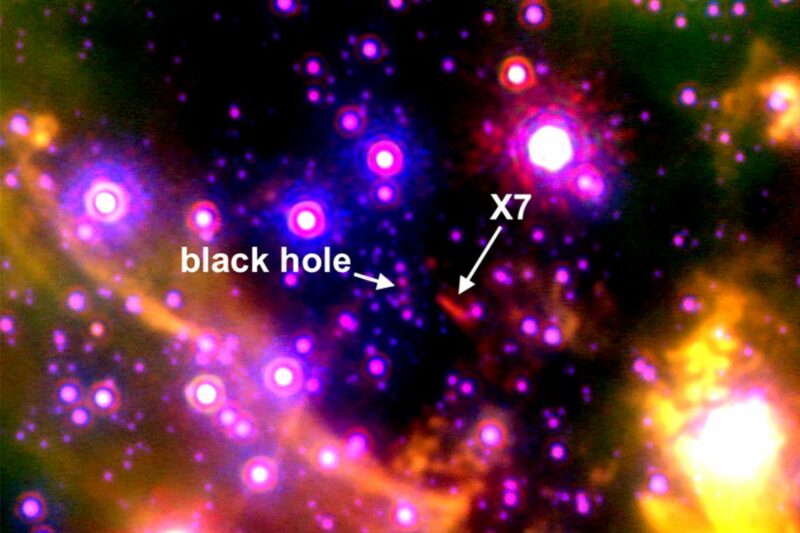 X7 location near black hole