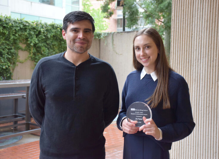 Professor Jose Rodriguez and graduate student Lily Taylor