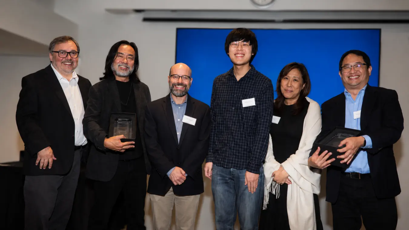 Dean Miguel Garcia-Garibay, Takashi Yanai, Atmospheric and Oceanic Sciences Department Chair Jacob Bortnik, Charlie Yanai, JoAn Cho, Satooshi Yanai.